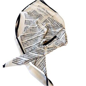 "Eine kleine Nachtmusik" By Mozart. Italian Silk Scarf  Vintage  34”square